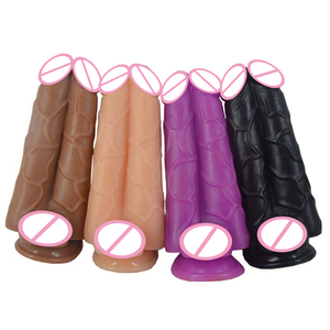 Vibrador grande de PVC para mulheres adultas e mulheres, com bico duplo, brinquedo sexual para homens, masturbação anal, para lésbicas e gays - Product Image 2