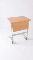 Bureau d'école moderne en bois ARSU avec plateau Verzalit, table individuelle durable pour étudiant, mobilier de salle de classe pour hôtel, tendance, garantie 2 ans