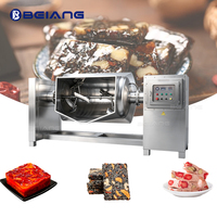 Mélangeur de cuisson industriel à axe horizontal pour sauces, confitures et concentrés