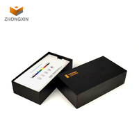 Boîtes de couverture d'emballage de Smartphone en carton noir de haute qualité populaires de vente chaude pour Iphone