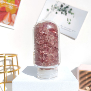 Bouteille d'eau avec couvercle en acier inoxydable et logo personnalisé bouteille d'eau en cristal infusée d'élixir de guérison énergétique - Product Image 4