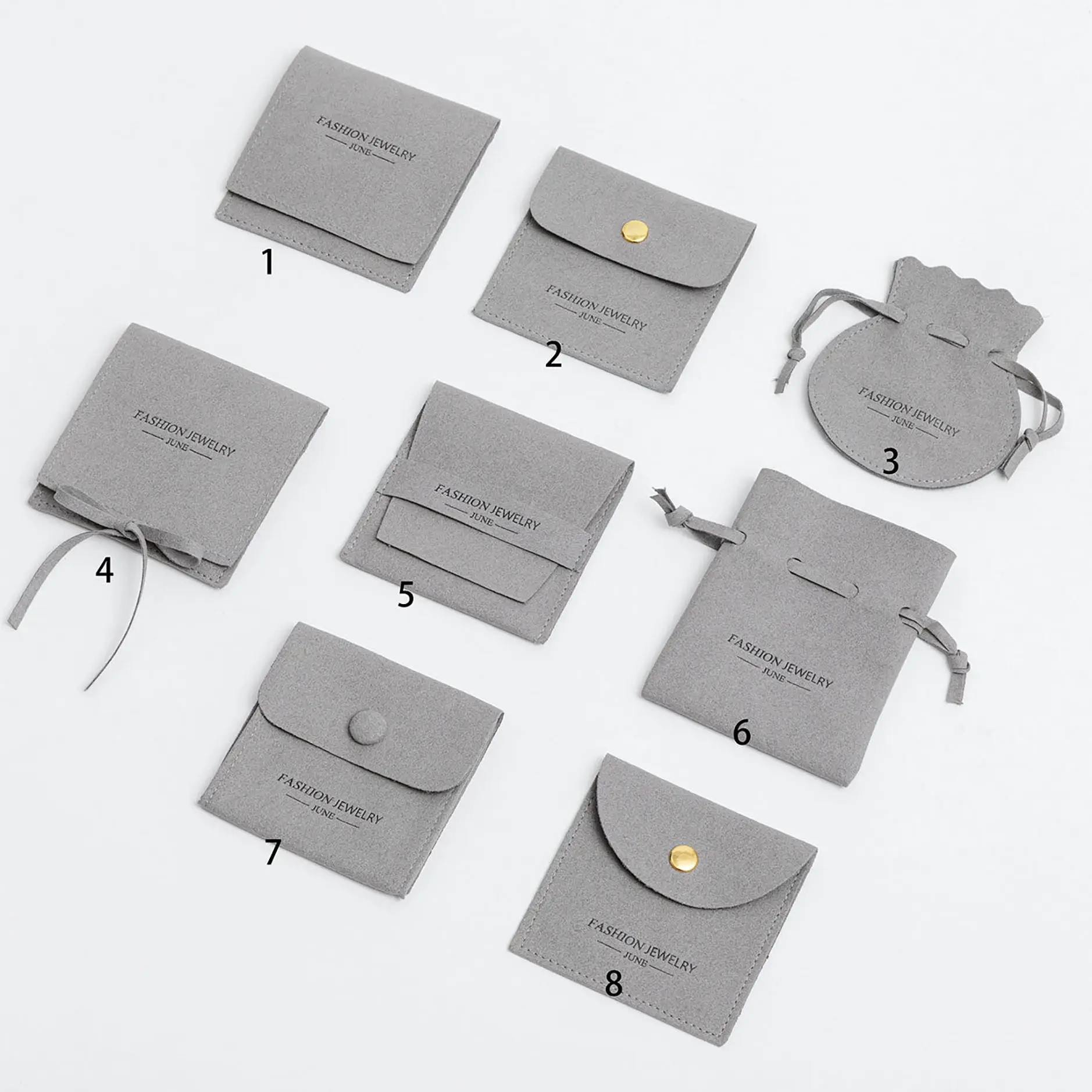 Özel Logo süet zarf takı ambalaj çanta küpe kolye hediye çantası İpli ilmek mikrofiber takı kılıfı