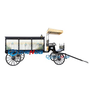 Latest Design Horse Drawn Funeral Hearse Coffin Buggy Motorcycle Funeral Cart Funeral Service Wagon - Product Image 2