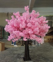 Künstliche Blumen Tischdekoration Baum Plastik Weiß-Rosa Kirschblütenbaum für Innen-Hochzeitsdekorationen