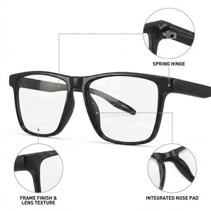 Monturas de <span class=keywords><strong>Gafas</strong></span> Ópticas al por Mayor para Hombre y Mujer, Cuadradas, con Bloqueo de Luz Azul, para Lectura y Prescripción Médica, OEM - Product Image 4