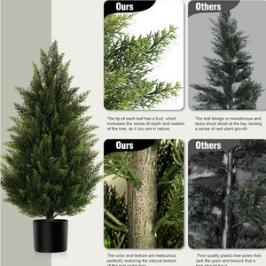 Árbol Artificial Realista <span class=keywords><strong>de</strong></span> Cedro, <span class=keywords><strong>Pino</strong></span> o Ciprés <span class=keywords><strong>de</strong></span> 3 Pies para Decoración del Hogar, Porche, Oficina o Entrada - Suministro al por Mayor - Product Image 4