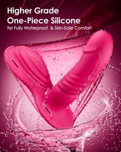 รีโมทคอนโทรลแบบสวมใส่สำหรับกระตุ้นจุดจี คลิตอริส และช่องคลอด พร้อมสายรัดและระบบสั่นสำหรับผู้หญิง - Product Image 3