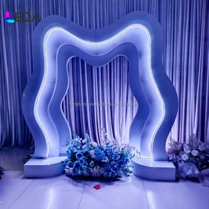 LEDA, venta al por mayor, arco luminoso LED, decoración, boda, forma única, soporte de fondo para fiesta de eventos - Product Image 2