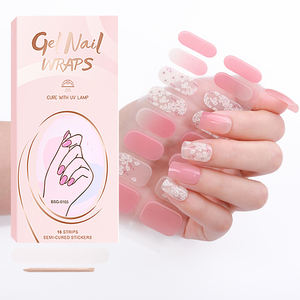 Pegatina de <span class=keywords><strong>uñas</strong></span> de gel semicurado endurecido UV de larga duración 100% de alta calidad al por mayor directo de fábrica fuente - Product Image 4