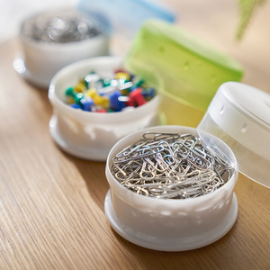 Mini Portable Soap Box Round Covered Plastic Storage Organizer For Toiletry Bag Blue Green White 35g - Product Image 4