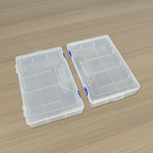 Transparent 10 Compartment Storage <b>Box</b> 29.6x19.5x5.8cm For Tools Hardware Fishing Gear Toys Organization Desktop Use - Product Image 1