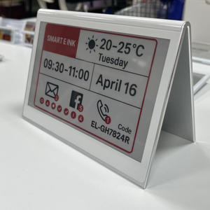E-Paper Desk Nameplate / Name Tag 7.5 Inch Double-<b>Sided</b> 3 Color Screen Intelligent Electronic <b>Table</b> Sign Conference System - Product Image 1