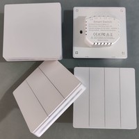 EU UK Smart Life App Télécommande Zigbee Bouton-poussoir neutre Interrupteur électrique mural Max 16A ABS & PC Matériel