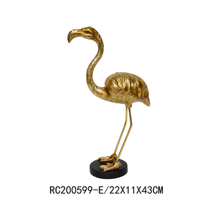 Vente en gros d'ornements d'animaux en résine de luxe Statues de figurines de <span class=keywords><strong>grue</strong></span> et de flamant rose pour décoration de bureau Sculptures d'oiseaux en vente - Product Image 2