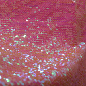 Tissu sirène rose bleu à paillettes avec logo personnalisé tissu réversible bicolore brodé pour robes de femmes, recyclé, vente en gros - Product Image 3