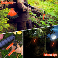 Marqueurs de sentier réfléchissants pour l'extérieur, jour et nuit, pour la chasse, la randonnée, le trekking, avec clips
