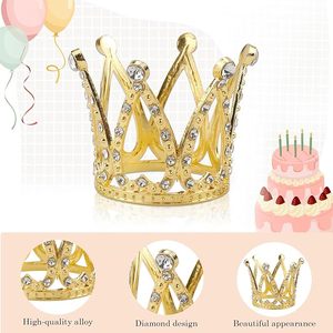 Mini corona de aleación exquisita JOYWOOD, Material de decoración Floral, tocado de pasarela <span class=keywords><strong>para</strong></span> niños, decoración de <span class=keywords><strong>cumpleaños</strong></span>, corona <span class=keywords><strong>para</strong></span> meñique - Product Image 2