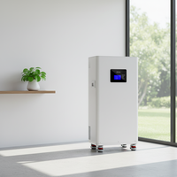 Système de stockage d'énergie domestique tout-en-un, hybride, connecté au réseau, empilable, 48V LiFePO4, BMS, onduleur, DC UPS, IP65, 10-20KWh