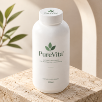 Flacon à pilules en plastique HDPE à col étroit de 200 ml avec logo personnalisé, conteneur de capsules de vitamine C de 200 cc à col étroit avec bouchon à vis