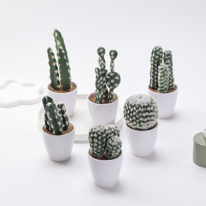 Cactus Artificiel En Pot Décoration Figue De Barbarie Fée Colonne Succulente Plante Simulée Décoration Bonsaï - Product Image 2