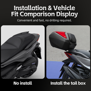 Coffre arrière SPD 50L grande capacité, installation sans perçage, serrure antivol, compatible avec les boîtes arrière de <span class=keywords><strong>moto</strong></span> Honda NSS350 - Product Image 4