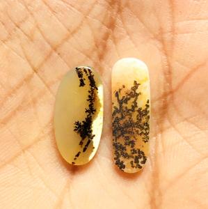 Agate Dendrite Scénique Polie à la Main Pierres Précieuses en Vrac Bijoux Naturels Pendentif/Bague Cabochon Ovale Prix de Gros - Product Image 5