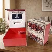 Boîte cadeau vidéo personnalisée avec écran LCD, boîte en papier interactive, emballage d'invitation pour mariage, anniversaire, fête