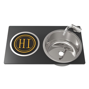 Évier compact et plaque de cuisson à induction JDA, combo innovant en acier inoxydable SS304, gain de place pour maison mobile, caravane et vie nomade - Product Image 1