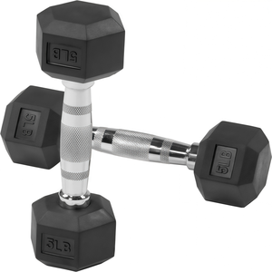 Fitness Home Hexagonal Rubber-Coated <b>Dumbbells</b> for Fitness, Home Use for Men and Women,Solid Cast Iron Weightlifting <b>Dumbbell</b> - Product Image 2