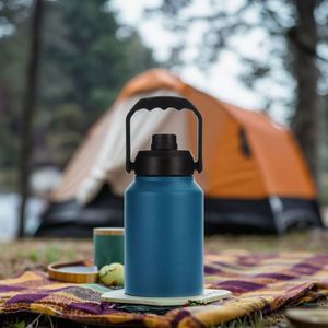 Bouteille d'eau de camping 64 oz en acier inoxydable, seau à glace isotherme sous vide, thermos portable 128 oz - Product Image 5