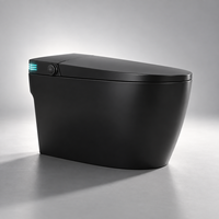 WC intelligent carré japonais avec bidet intégré, chasse d'eau automatique, fonction Super Swirl, siège chauffant et télécommande pour salle de bain
