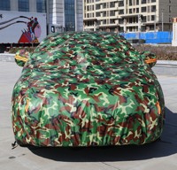 Housse de voiture épaisse en polyester et soie, Camouflage, tissu Oxford, protection solaire, imperméable, pour l'extérieur