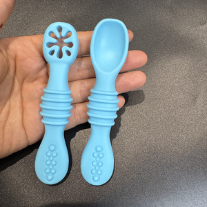 Nueva Cuchara de Silicona para Bebés, Ecológica, Libre de BPA, para la Primera Etapa de Alimentación, No Tóxica, Resistente al Calor, Cuchara de Entrenamiento - Product Image 1