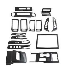 Kit de revêtement intérieur de voiture en fibre de carbone pour interrupteurs de fenêtre, levier de vitesses et aérateurs de climatisation, accessoires automobiles 2021-2024 - Product Image 1