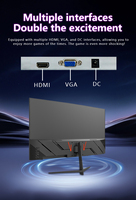 Moniteur de jeu incurvé 23.8 pouces 3000R écran 1080P VA 100Hz 1ms écran PC sans cadre pour Interface DVI Esports pour ordinateur de bureau