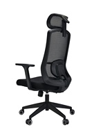 Chaise pivotante de bureau moderne et confortable Maille à jambes croisées Tissu ergonomique Home Executive Recliner Recliner Réception CEO Boss Réglable