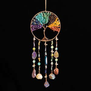 Décoration suspendue en cristal <span class=keywords><strong>Arbre</strong></span> <span class=keywords><strong>de</strong></span> <span class=keywords><strong>Vie</strong></span> 7 Chakras, <span class=keywords><strong>attrape</strong></span>-soleil arc-en-ciel pour la guérison, le yoga et la décoration intérieure - Vente en gros - Product Image 3
