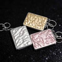 Nouveau miroir de maquillage double face Lanson, miroir de poche portable haute luminosité, miroir mini pliable avec porte-clés, miroir de maquillage
