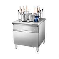 Cuiseur à nouilles électrique multifonctionnel de luxe en acier inoxydable 304 de 12 kW à levage automatique, équipement de cuisson commercial