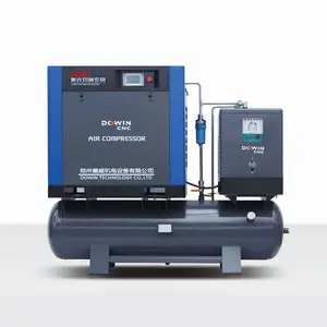 Cina 10 Hp 7.5kw compressore d'aria a vite combinato elettrico silenzioso ad alta efficienza integrato.