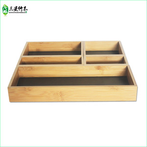 Bamboo detachable folding <b>storage</b> <b>box</b>, creative drawer organizer, <b>kitchen</b> cutlery <b>box</b>, wholesale available. - Product Image 2