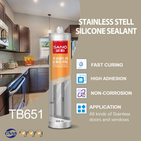 SANVO EX651 Scellant adhésif en silicone neutre de haute qualité en acier inoxydable pour la construction