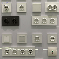 Interrupteur et prise murale électriques standard UE avec mise à la terre standard 250V 16A Panneau PC Prise Schuko Prise allemande