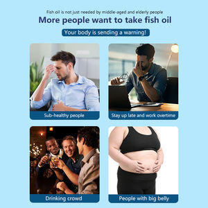 OEM produk baru minyak ikan softgel kaya akan Omega-3 <span class=keywords><strong>DHA</strong></span> & EPA mendukung kesehatan otak hati & sistem imun untuk orang dewasa - Product Image 3