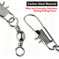 Swivel Pancing Terlaris dengan Pengunci Pengaman dan Konektor Snap untuk Air Asin dan Air Tawar, Aksesoris Swivel Pancing