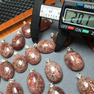 Nhà Máy Tự Nhiên Tinh Thể Thạch Anh S925 Đồ Trang Sức Đá Quý Thủ Công Mỹ Nghệ Sao Ánh Sáng Vòng Cổ Dâu Tây Thạch Anh Mặt Dây Chuyền Cho Trang Trí - Product Image 5