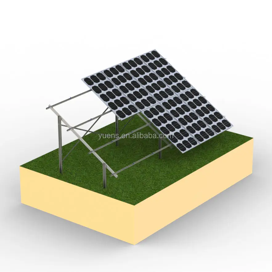 Yuens OEM 최저가 태양열 랙 패널 스탠드 금속 접지 장착 몽타주 시스템 조정 가능한 HDG 스틸 브래킷 시스템