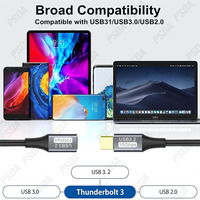 Kabel Ekstensi USB C 4K 60HZ 100W 10Gbps USB3.2 USB3.1 Gen2 Kabel Sudut Kanan Tipe C Extender Pengisian Cepat untuk PS5 VR