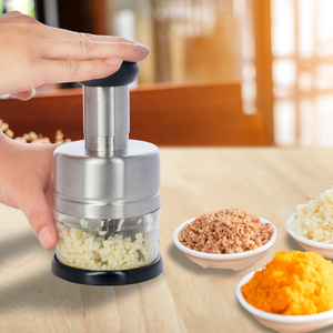 Picador de Alimentos Manual, Picador de Verduras para Cebolla, Ajo, Nueces, Cortador de Verduras Manual con Cuchilla de Acero Inoxidable - Product Image 6