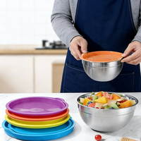 Ensemble de bols mélangeurs Maxcook en acier inoxydable personnalisable – Grands récipients pour salades et fruits, idéaux pour la pâtisserie et la cuisine